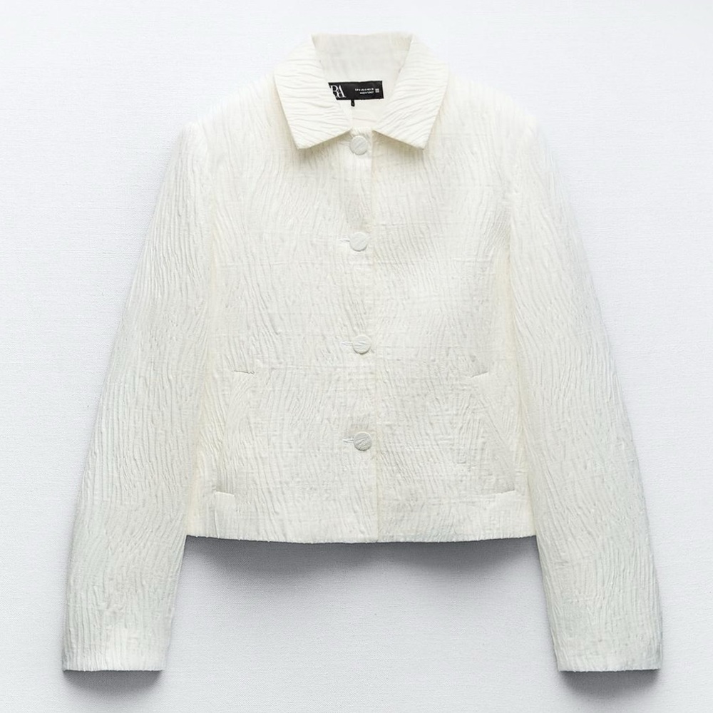 ZARA shiny effect fabric blazer jacket (small)
